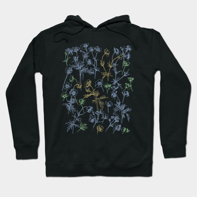 Wildflower Collection | Floral Flowers Plants Botany Hoodie by encycloart